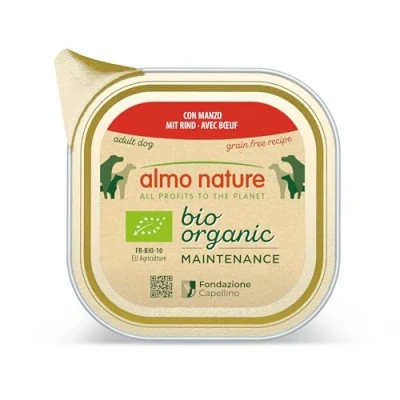 Image de Almo Nature Daily Menu Bio Nourriture pour Chien, bœuf, 32 Doses (32 x 100 g)
