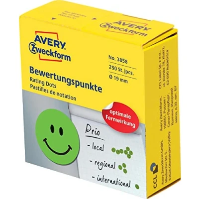 Image de Avery Zweckform 3858 Points de classement (Ø 19 mm, 1/250 (Vert)