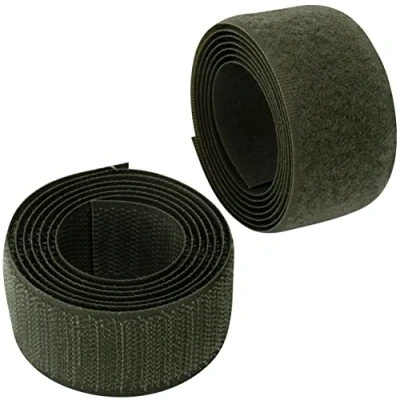 Image de AERZETIX C65963 Bande/rouleau de scratch 30 mm 1 mètre auto agrippant organisateur/serre câbles ruban sac vêtement attache sangle couleur: vert olive en polyamide et polyester