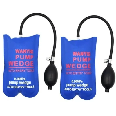 Image de WANYIG 2 Pièces Coussin Gonflable Bricolage Air Coussiné Pompe à Wedge Pump Outils main pour Installation des Portes, Fenêtres Vert (Petit rectangle)