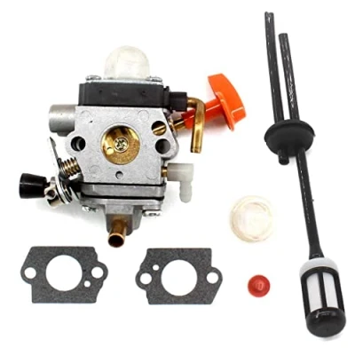 Image de HURI Carburateur pour STIHL FS87 FS90 FS100 FS100R FS110 FS110R FS110X FS130 FS130R KM130 HT130 HT131 avec Tuyau d&#039;Essence