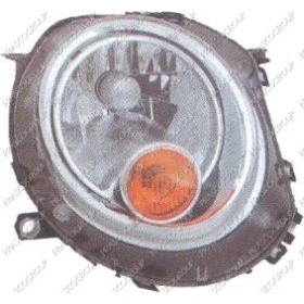 Image de PRASCO MN3084803 Phares droit H4 jaune pour circulation à droite avec moteur électrique commande correcteur de site projecteur