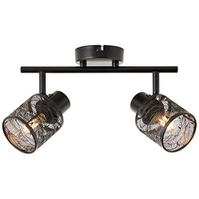 Image de Brilliant Spot Bano 2 flammes noir mat, métal, 2x D45, E14, 40 W