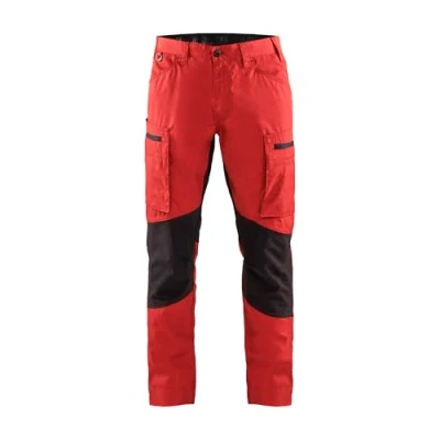 Image de Blaklader 14591845 Service Pantalon Stretch, Rouge/ Noir, taille D112