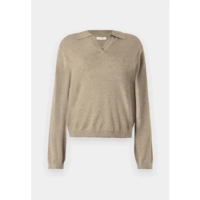 Image de Object Objthess V NECK Pullover, Femme, Taille: Medium, Fossil melange