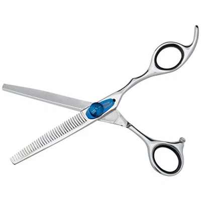 Image de Olivia Garden Xtreme Effileur, Japonais, Taille 6&quot;, 35 Dents Puissantes Lames Convexes, Fait Main avec de l&#039;Acier Dans une Pochette