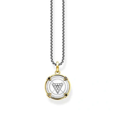 Image de THOMAS SABO Elements of Nature KE2151 849 7 L50V Chaîne pour homme, en Argent sterling 925 plaqué Or jaune 750, longueur 50 cm, L50V, jaune, Zircone cubique