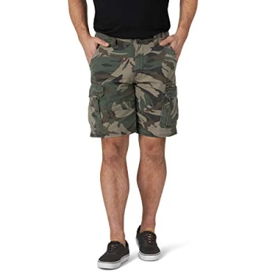 Image de Wrangler Authentics Zm6acgb Shorts, Camouflage Vert, 33W Homme