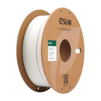 Image de eSUN Filament PLA+ 1.75mm, d’Impression 3D PLA Plus, Précision Dimensionnelle +/ 0.03mm, Bobine de 1KG (2.2 LBS) pour Imprimantes 3D,Blanc Laiteux