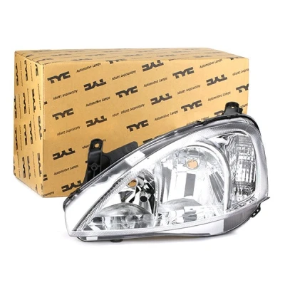 Image de TYC 20 6066 25 2 Phares gauche H7/H7 pour circulation à droite sans moteur électrique OPEL: Corsa C 3/5 portes, С Van, Combo Van / Break