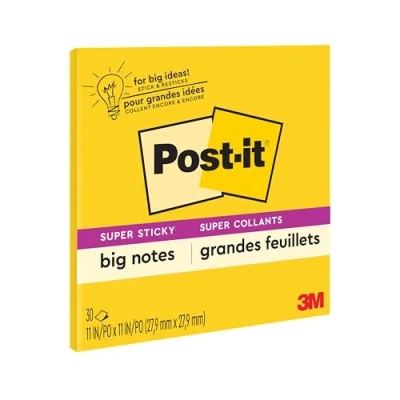 Image de Super Sticky Big Note, 11 in. x in, Yellow