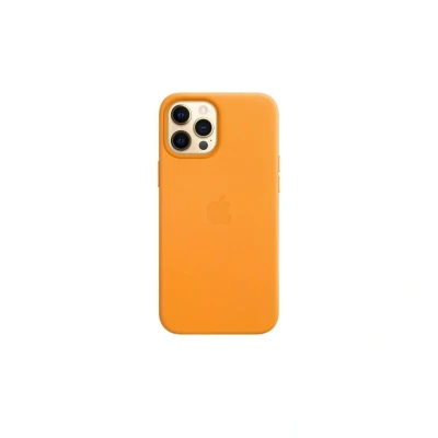 Image de Coque Original Apple iPhone 12 Pro Max MagSafe Cuir véritable rigide/Coque Étui téléphone Jaune