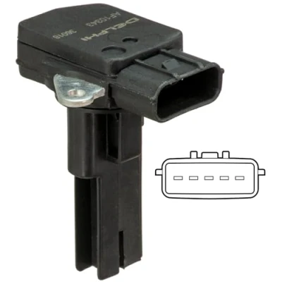 Image de DELPHI AF10343 12B1 Débitmètre d&#039;air sans boîtier HONDA: CIVIC 8 Hatchback, CR V 3