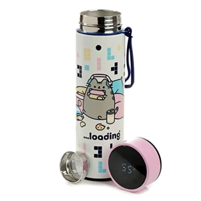 Image de Bouteille Isolée (Gourde) 450ml Thermomètre Pusheen Chat