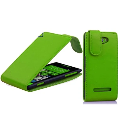 Image de cadorabo Coque pour HTC 8S en Vert Perroquet Housse Protection Style Flip Similicuir Lisse Etui Poche Folio Case Cover