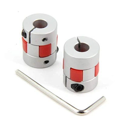 Image de Zeberoxyz Lot de 2 raccords 8 mm à en aluminium prune 20 diamètre 25 x Connecteur moteur flexible pour imprimante 3D CNC et servomoteur pas (8 mm)