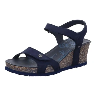 Image de Panama Jack Julia Basics Sandales compensées, Femme, Taille: 37, Dunkelblau Nubuck