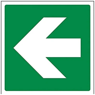 Image de vsafety 14016 am s Panneau Fire Exit Flèche droite, autocollant, carré, 150 mm x mm, vert