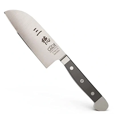 Image de GÜDE Solingen Santoku forgé, 14 cm, POM noir, ALPHA mitre double, fabriqué à la main en Allemagne