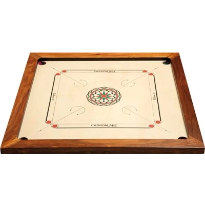 Image de Carrom Ellora 85 cm Billard indien en bois À partir de 6 ans 2 à 4 joueurs 20 minutes