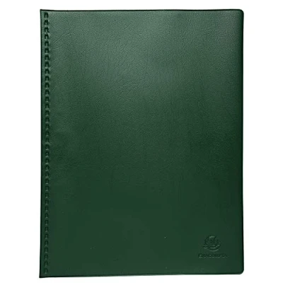 Image de Exacompta Réf. 88523E 1 Protège documents Vega 50 pochettes anti transfert d&#039;encre 100 vues pour A4 dim 23,5 x 31 cm couverture en PVC extra souple et résistant couleur vert