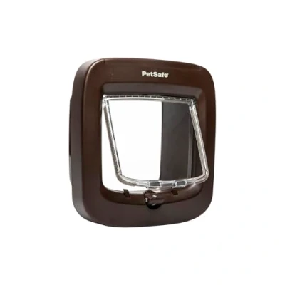 Image de PetSafe Chatière à Puce électronique, accès sélectif pour Votre Chat, empêche Les étrangers d&#039;entrer, Installation Facile, Chats jusqu&#039;à 7 kg, Brun