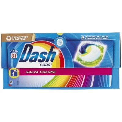 Image de Dash Pods Lessive Machine à laver en capsules Économiseur de couleur, 31 x 19,7 g