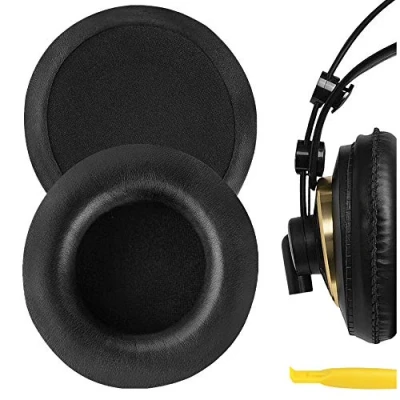 Image de Geekria QuickFit Coussinets de rechange en cuir protéiné pour casque AKG K240 K240S MKII K241 K270 K271 K271S K272 Noir