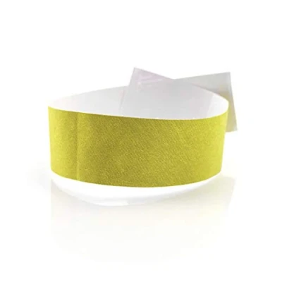 Image de FUN FAN LINE 200 unités Bracelets d&#039;identification 19 mm de Large en Papier tyvek. contrôle numérotés. Non transférable et résistant à l&#039;eau. (Yellow)
