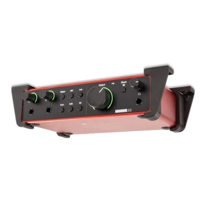 Image de P3D LAB TuneGrip Support de bureau pour Focusrite Scarlett 2i2 4ème génération Noir : une maison parfaitement dimensionnée, solide et sécurisée votre interface audio Fabriqué au Royaume Uni