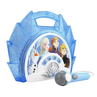 Image de eKids Reine des NEIGES 2 Boombox avec Microphone pour Fonction Karaoke Aucune, Bleu