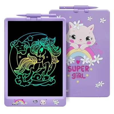 Image de DYNASONIC (DYNA PM Chat) Tablette d&#039;écriture pour chat 10 pouces, de dessin LCD Tableau blanc magnétique Dinosaure Cadeau 2 3 4 5 6 7 8 ans