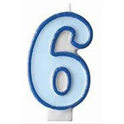 Image de Bougie Anniversaire 6 ans Bleu