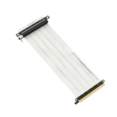 Image de LINKUP Ultra PCIe 4.0 X16 Câble Riser [Testé sur RTX4090 RX6950XT x570 B550 Z690] Blindé à Très Haut Débit Support Vertical Jeux PCI Express Gen 4┃Prise GPU Inversée (23cm) Conçu pour ITX┃Blanc