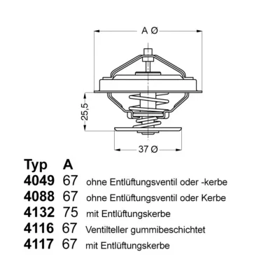Image de WAHLER 4049.87D Thermostat d&#039;eau 87 avec joint d&#039;étanchéite