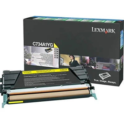 Image de Lexmark C734A1YG Jaune Toner