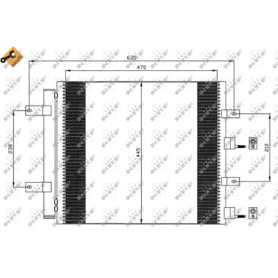 Image de NRF EASY FIT 35604 Condenseur De Clim avec déshydrateur, bague d&#039;étanchéité 14,2 11 Aluminium 470 JAGUAR: XF Berline, S Type