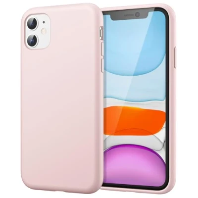 Image de JETech Coque en Silicone pour iPhone 11 (2019), 6,1 Pouces, Étui de Protection Complète du Corps au Toucher Soyeux, Housse Doublure Douce Tissu Microfibre, Anti Chocs (Rose)