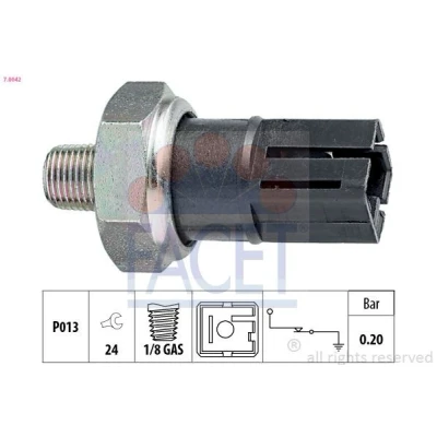 Image de FACET 7.0042 Sonde De Pression d&#039;Huile 1/8 GAS Made in Italy OE Equivalent NISSAN: Murano I, Patrol GR 5 SUV, Qashqai / Qashqai+2 I