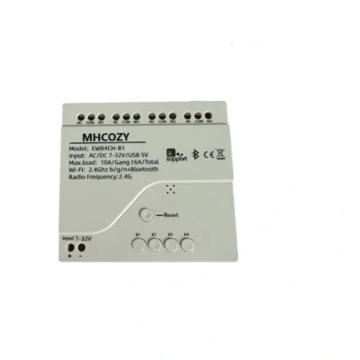 Image de Module de commutation relais WIFI MHCOZY, mode auto verrouillage/momentané, porte Garage à commande vocale distance WIFI, maison intelligente bricolage (eWelink app, 4CH)