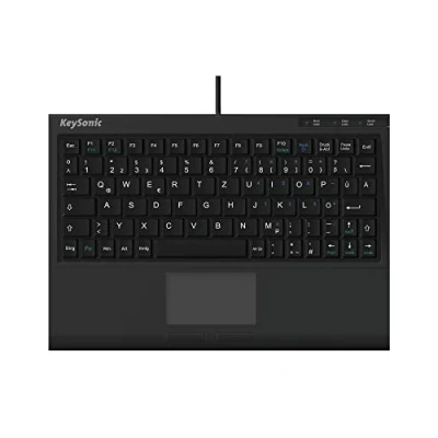 Image de Clavier filaire KeySonic ACK 3410 avec pavé tactile USB RAIDSONIC Noir