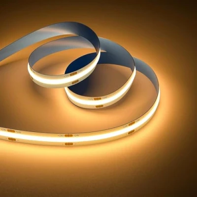 Image de OULARA Ruban LED Cob Blanc Chaud 2700K 10M,DC24V Bande CRI90+ pour Projet d&#039;éclairage DIY de Cuisine Chambre à Coucher avec Connecteur 8mm (Alimentation Non Incluse)