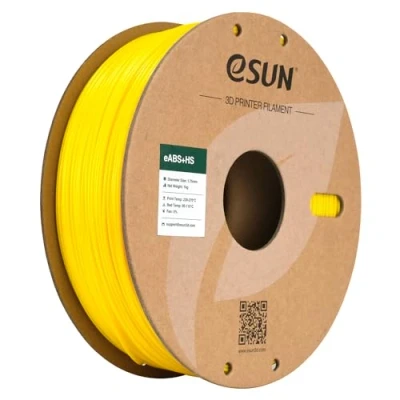 Image de eSUN Filament ABS+ 1.75mm, eABS+HS ABS Plus d&#039;Imprimante 3D Haute Vitesse, Précision Dimensionnelle +/ 0.05mm, Bobine de 1KG (2.2 LBS) pour l&#039;Impression Rapide,Jaune