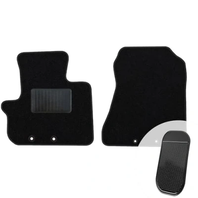 Image de moto MOLTICO Tapis Voiture Avant en Velours pour Set de 2 Noirs Adapte Toyota IQ 2009 2016