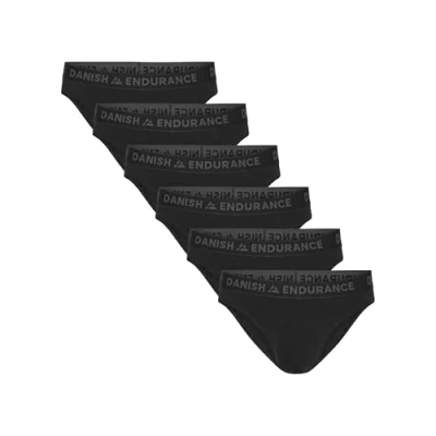 Image de DANISH ENDURANCE Mannen Bamboe Viscose Slips, Ultrazacht Ondergoed Multipack, Onderbroek, Klassieke Stretch, Comfortabel, Label Vrij, 6 Pack Zwart 4XL