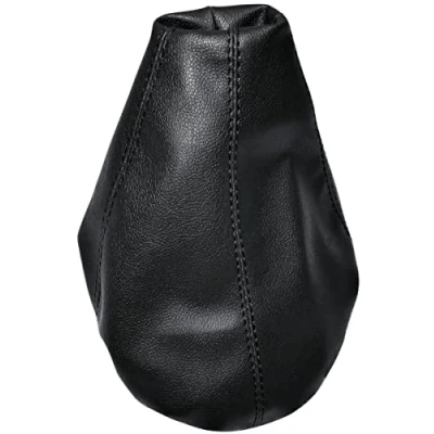 Image de AERZETIX C57851 Soufflet de levier vitesse compatible avec Seat Leon I 1999 à 2005 couleur: noir en cuir synthétique