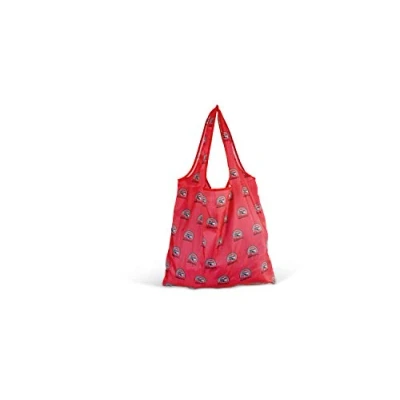 Image de BRISA VW Collection Sac en Polyester Réutilisable Cabas de Courses avec Motif T1 Bus (Vintage Logo/Rouge)