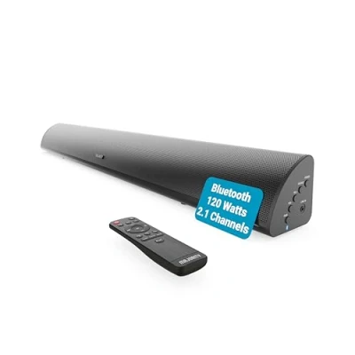 Image de Majority Snowdon II 120W Barre de Son TV avec Subwoofer Intégré Surround 5.0 Bluetooth Télécommande Fixation Murale Compatible Optique &amp; RCA Câble Inclus