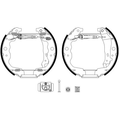 Image de TEXTAR Shoe Kit Pro 84069300 de freins, freins à tambours avec cylindre roue, élément d&#039;ajustage RENAULT: Clio 4, Kangoo II / Grand