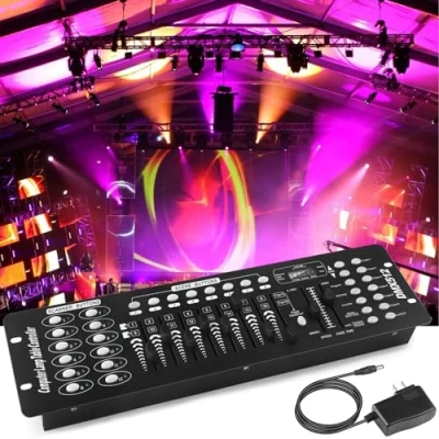 Image de UKing Dmx512 Contrôleur 192 Canaux DMX Console pour Scène Lumière Saint Valentin Fête DJ Disco Bar, Professionnels